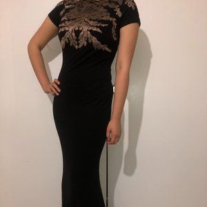 New David Meister Long Black Formal Dress